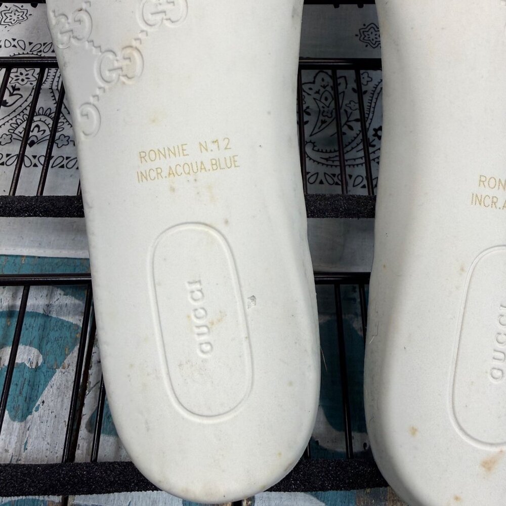 Gucci Miro’Soft Phantom NERO/TIFFANY 368517 AYOZ0 MENS US 12.5/Gucci Sz 12 ITALY - Picture 14 of 15